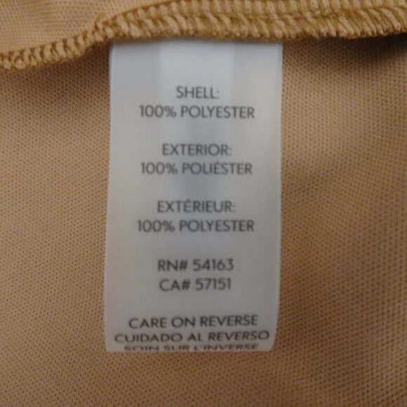 Calvin Klein Tie Neck Dress Women's Size 6 Brown Signature Logo Fabric - Picture 11 of 12